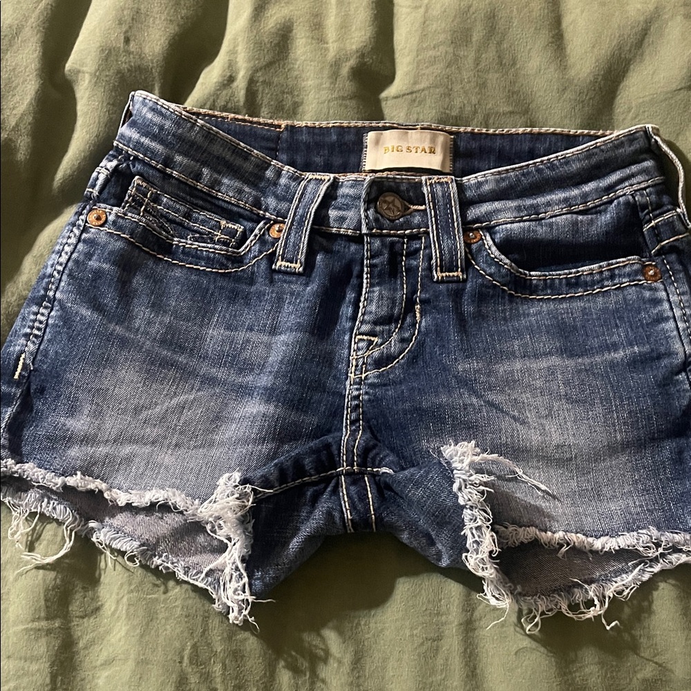 Big Star Women's Distressed Blue Jean Shorts